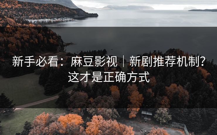 新手必看：麻豆影视｜新剧推荐机制？这才是正确方式